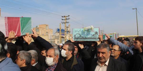 مراسم میثاق با کاروان شهدای گمنام در ساوه برگزار شد