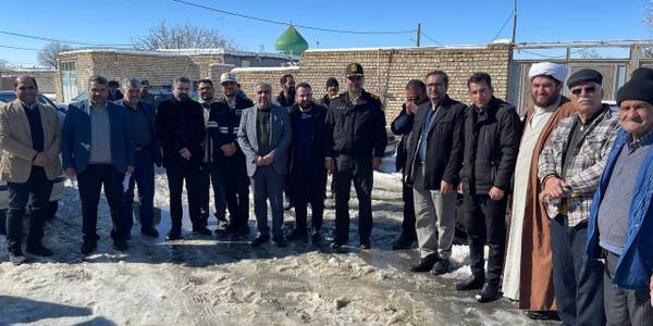 حضور و بازدید مسئولین شهرستان از پروژه های عمرانی اجرایی بخشداری و دهیاری در روستای اسفندان