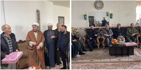 دیدار مسئولین با یادگار هشت سال دفاع مقدس در روستای اسفندان