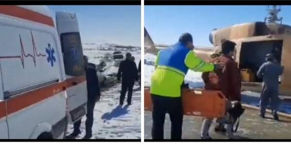 پرواز بالگرد اورژانس هوایی استان مرکزی بر فراز شهرستان کمیجان