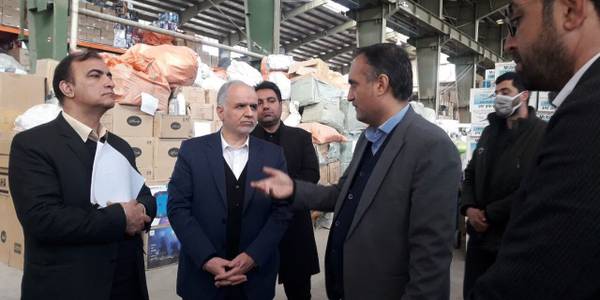بازدید وزیر دادگستری از انبار اداره‌کل جمع‌آوری و فروش اموال تملیکی و گمرک استان