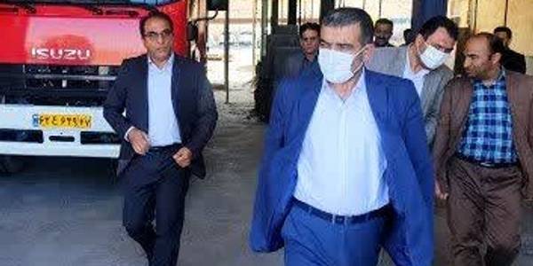 بازدید نوروزی فرماندار از واحد اتش نشانی شهرداری مامونیه