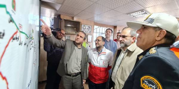 سفر نوروزی استاندار مرکزی و حضور در پلیس راه محور ساوه_همدان