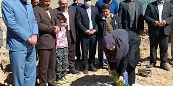 برگزاری مراسم کلنگ زنی ساخت مدرسه ۳ کلاسه ابتدایی روستای حسین آباد بخش قره کهریز