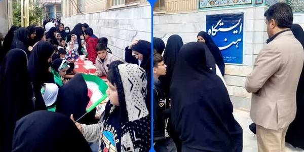 برپایی  ایستگاه هنر در راهپیمایی روز قدس