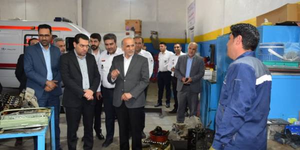 بازدید از تعمیرگاه متمرکز اورژانس 115 استان مرکزی