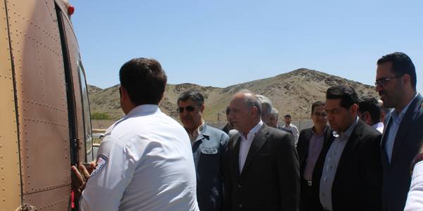 بازدید از پایگاه اورژانس هوایی شهید منصور وطن پور و تقدیر از خیرین اورژانس ۱۱۵ استان مرکزی