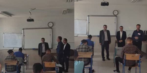 بازدید از روند برگزاری آزمون نهایی پایه دوازدهم در دبیرستان معلم