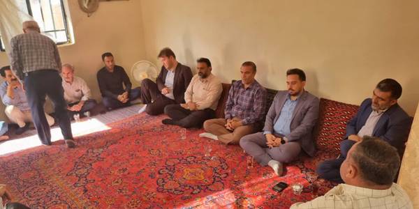 بازدید فرماندار و سایر مسئولین از روستای قشلاق نظر لو و بررسی مشکلات مردم روستا