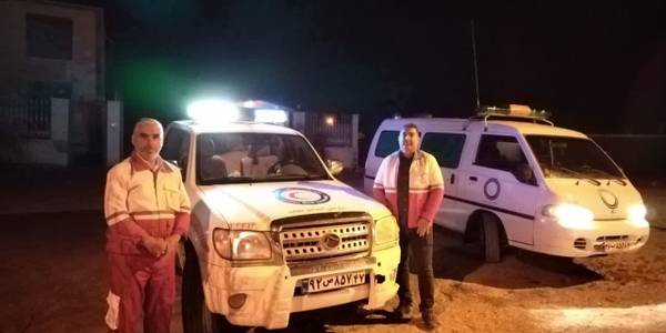 استقرار تجهیزات امدادی هلال احمر در  شهرستان کمیجان