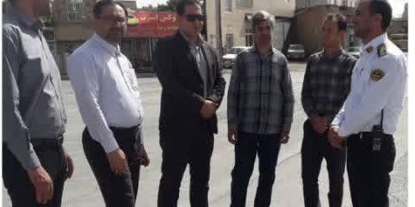 بررسی میدانی معابر و نقاط حادثه خیز شهر با حضور فرماندار ، رئیس راهور شهرستان،شهردار و شورای اسلامی شهر کمیجان