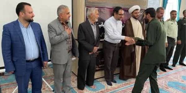مراسم تکریم و معارفه فرمانده حوزه مقاومت بسیج شهید نبیری کمیجان برگزار گردید