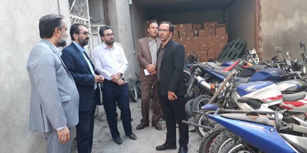 بازدید از انبار های اموال تملیکی استان