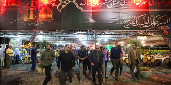 بازدید از موکب شهید بختیاری شهرک انرژی صنایع شهرستان شازند