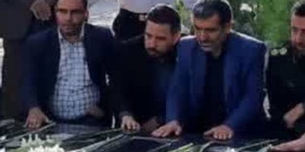 ادای احترام به مقام شامخ شهدا ، مزار دو شهید گمنام این بخش و 28شهید شهر رازقان