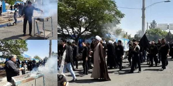 پیاده‌روی با شکوه دلدادگان و جاماندگان اربعین حسینی در شهر نیم‌ور