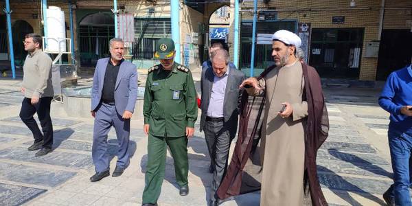 بازدید مهدی الیاسی معاون استاندار و فرماندار ویژه شهرستان ساوه از روند مرمت و بازسازی امام زاده سید ابورضا (ع)
