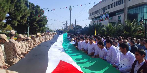 اجتماع مردمی محکومیت جنایت رژیم صهیونیستی و شهادت مظلومانه مردم فلسطین در شهرستان ساوه