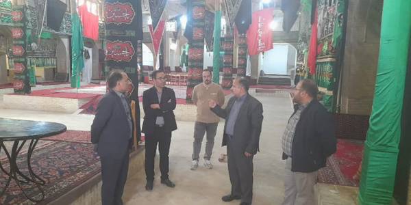 بازدید اتابکی سرپرست فرمانداری شهرستان به همراه مرزبان مدیرکل میراث فرهنگی و صنایع دستی و گردشگری استان و احمد جعفری عضو شورای شهر از تکیه تاریخی زاغرم و مراحل مرمت این بنای تاریخی.