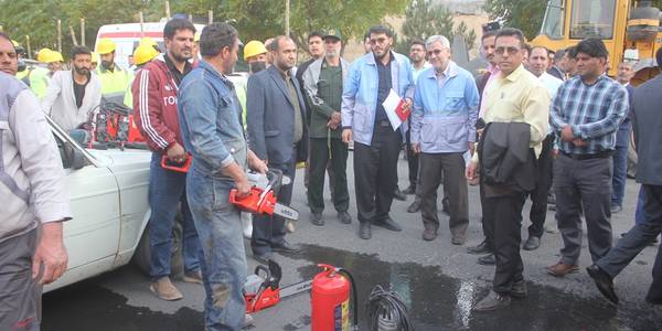 مانور مدیریت بحران با عنوان مانور لحظه صفر در شهرستان خمین برگزار شد