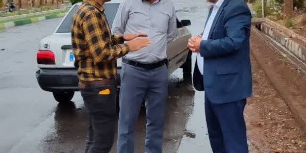 بازدید فرماندار از پروژه فیبر نوری مامونیه