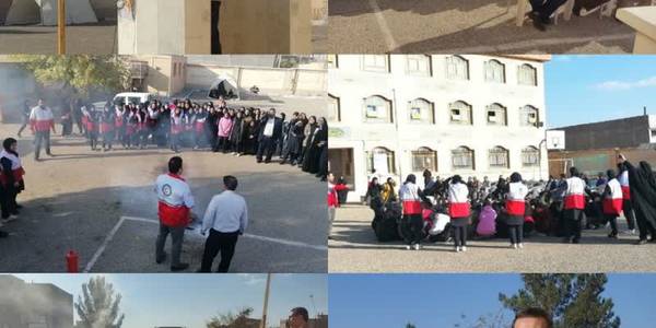 اجرای مانورسراسری زلزله همراه با آموزش پیشگیری از بلاهای طبیعی در سطح مدارس شهرستان زرندیه