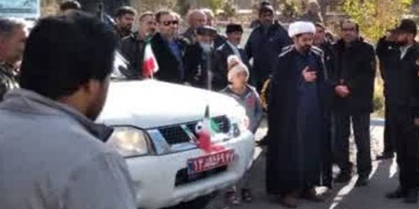 تشییع پیکر پاک شهید گمنام در بخش خرقان شهرستان زرندیه