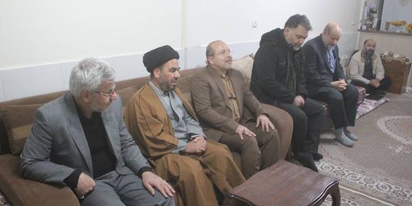 فرماندار ، امام جمعه و مدیر کل کتابخانه های عمومی استان با خانواده شهید حسین بیات دیدار کردند