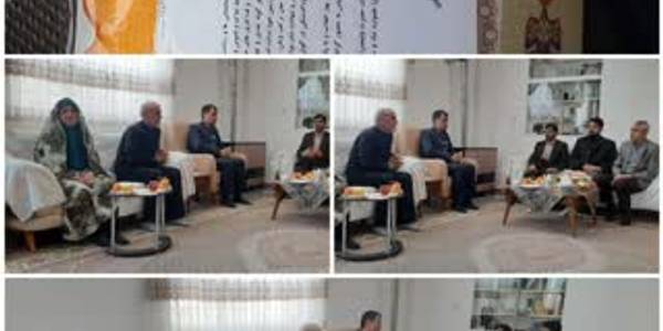 تکریم و تجلیل مدیر آموزش و پرورش و رییس بنیاد شهید وامور ایثارگران شهرستان فراهان از جانباز سرافراز رضا خسروانی