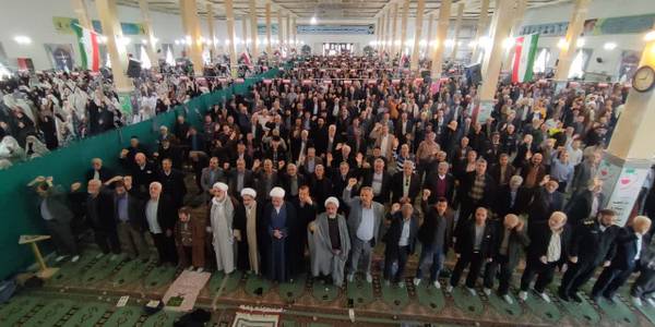 اعلام انزجار و محکومیت جنایات رژیم صهیونیستی توسط نمازگزاران ساوجی