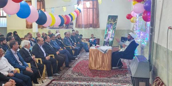 حضور فرماندار در جشن ولادت امام حسن مجتبی در روستای فرج آباد