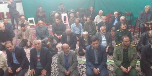 حضور مسئولین در مسجد روستای کوهین,