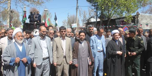 راهپیمایی روز جهانی قدس (1403) در خمین برگزار شد