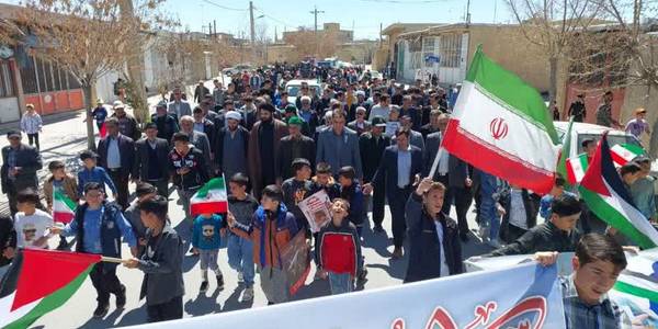 حضور پرشور مردم شهر خنجین در راهپیمایی روز قدس