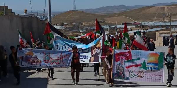 حضور پرشور مردم شهر تلخاب در حمایت از مردم مظلوم فلسطین در راهپیمایی روز قدس ۱۴۰۳