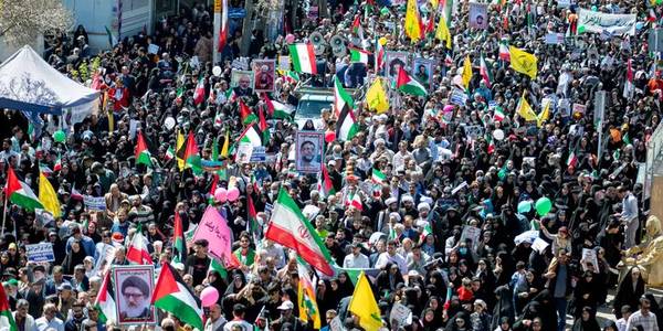 خروش ضد صهیونیستی مردم استان مرکزی در راهپیمایی روز قدس