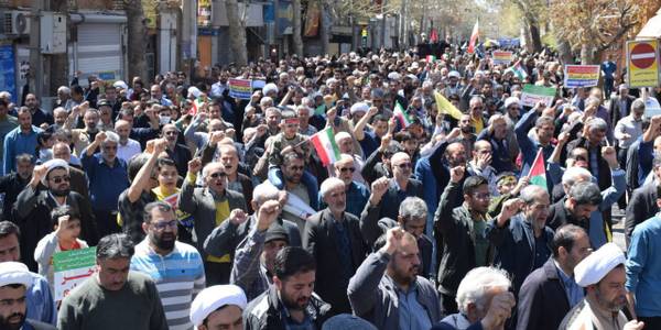 خروش مردم محلات در حمایت از مردم مظلوم فلسطین