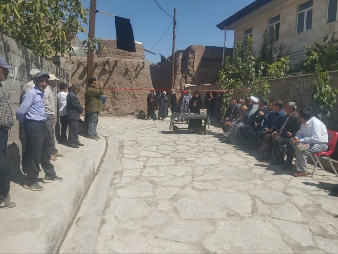 افتتاح سنگ فرش معابر روستای ورامه