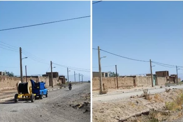 اجرا و اتمام مرحله اول پروژه سیم به کابل در شهر میلاجرد: