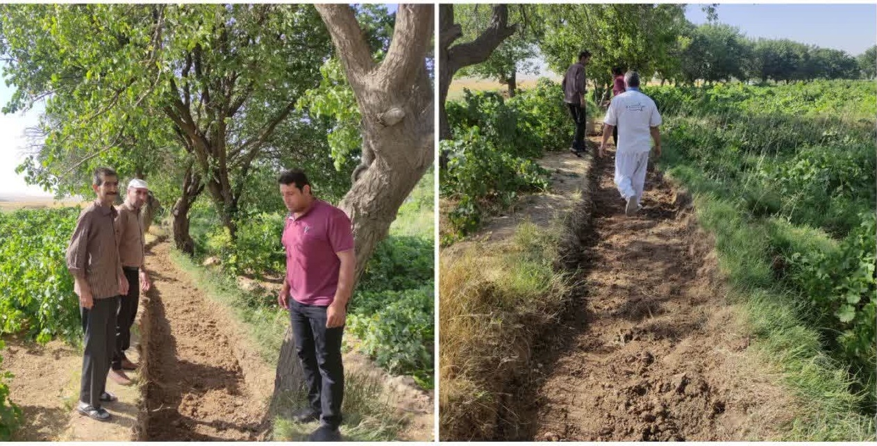 آغاز عملیات اجرای جدول پیش ساخته باغات محله عیسی آباد شهرستان کمیجان