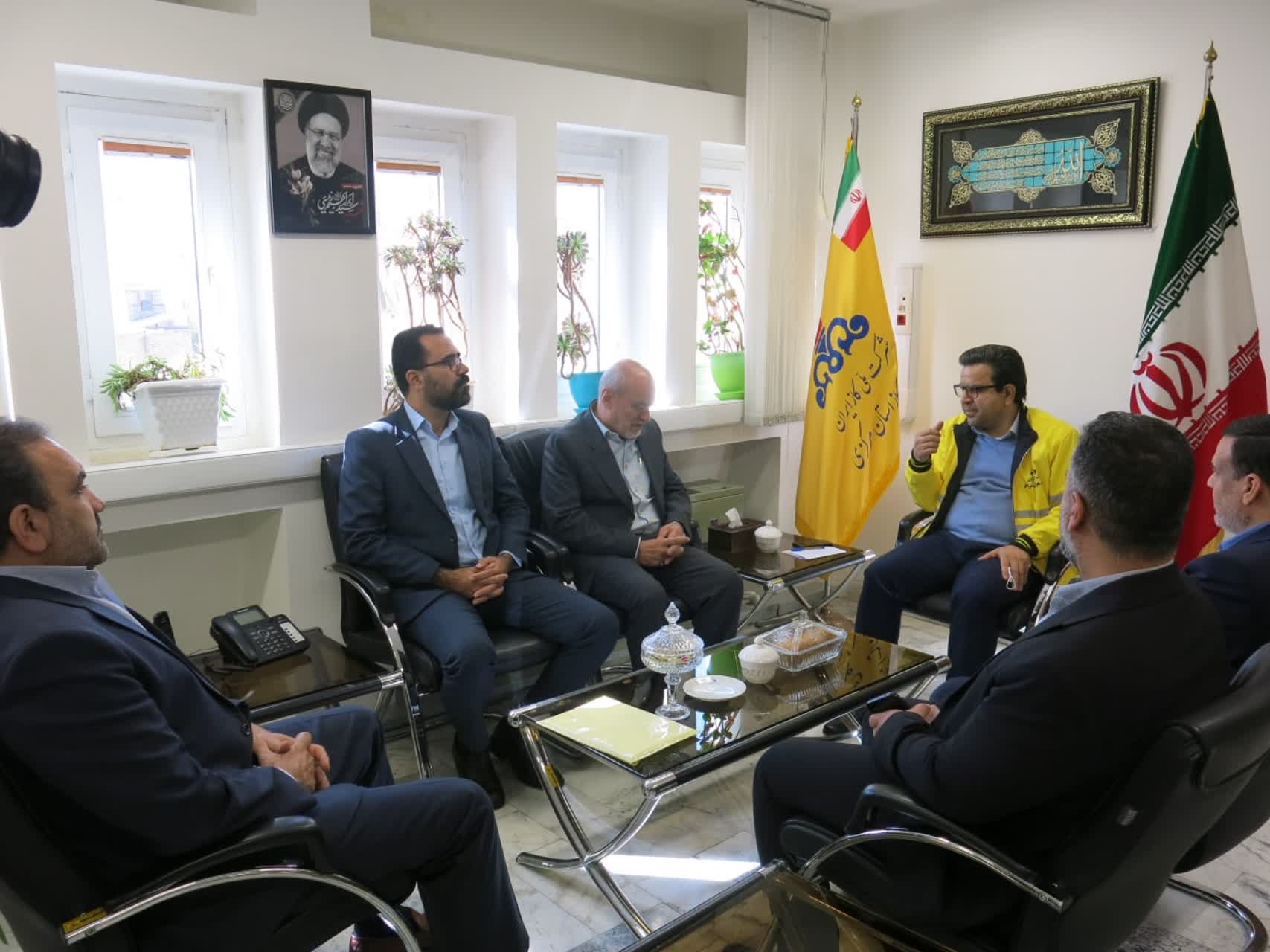 جلسه و بازدید پزشگ نیا ، مدیرکل محترم پدافند غیر عامل و شاهوردیان مشاور عالی محترم رئیس سازمان پدافند غیرعامل کشور با هئیت همراه از شرکت گاز استان