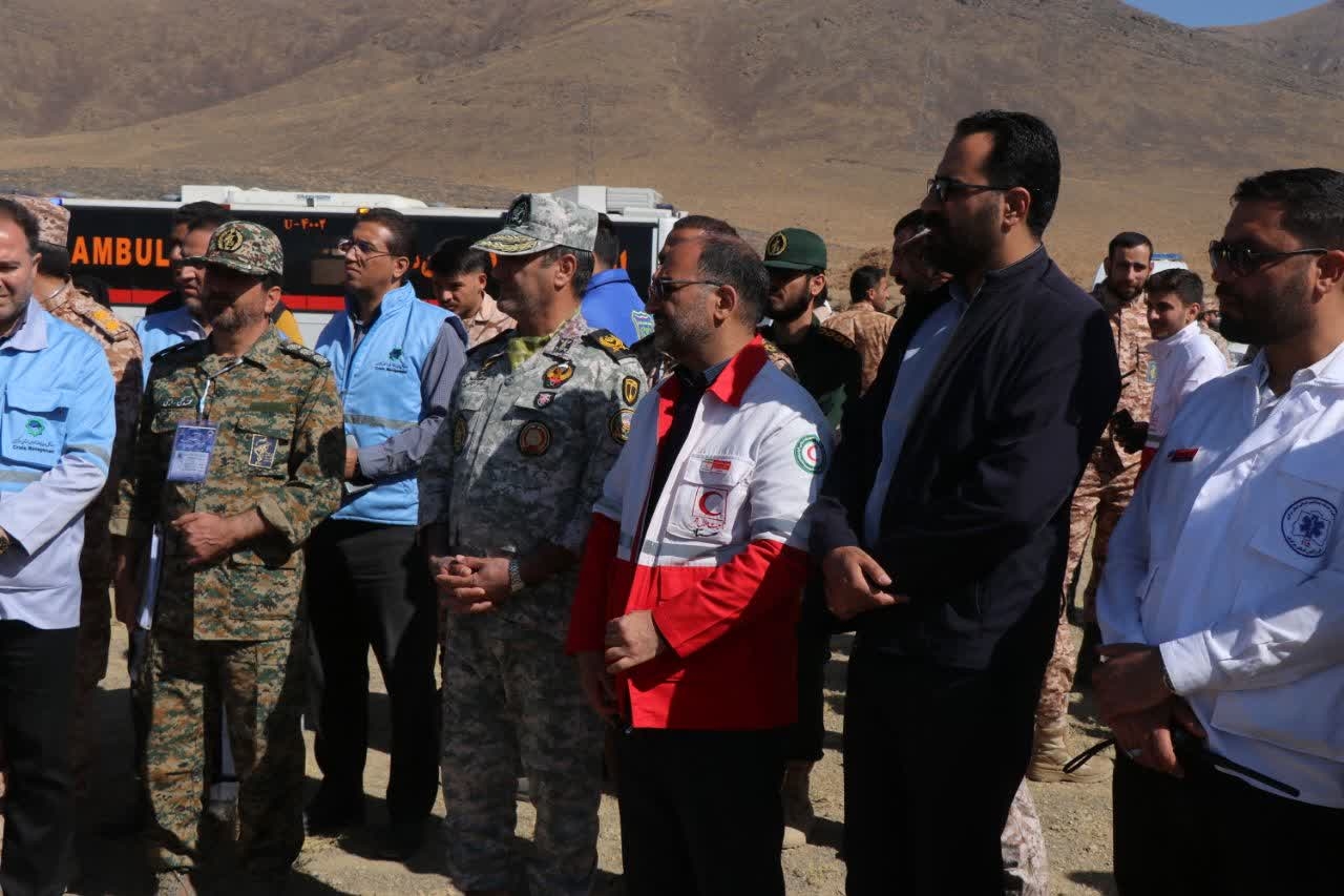 برگزاری رزمایش امداد ونجات پدافند شیمیایی استان مرکزی در شهرستان خنداب