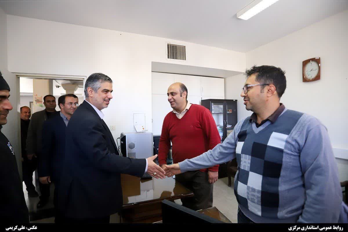 سرکشی و دیدار استاندار مرکزی با همکاران فرمانداری تفرش