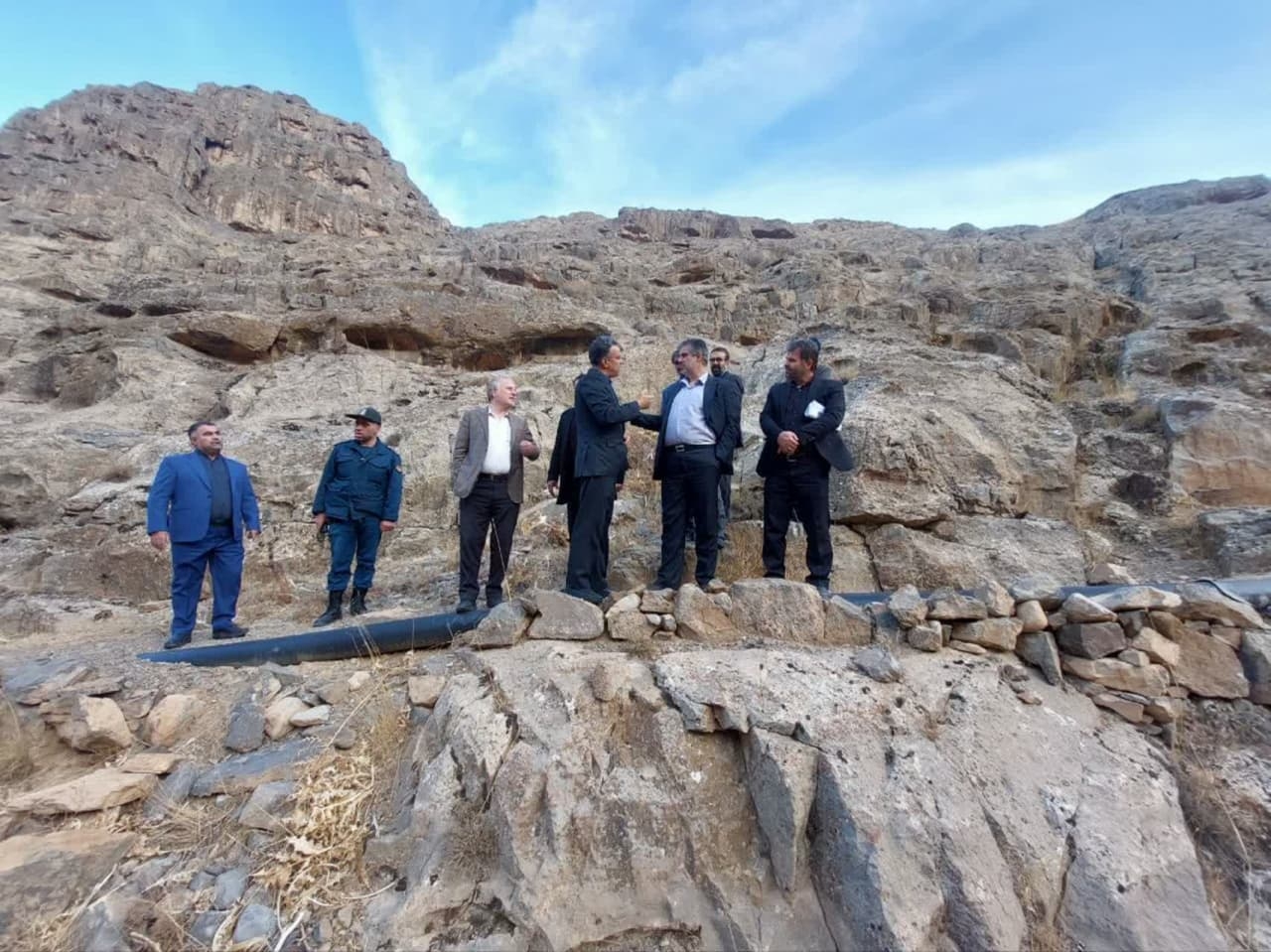 بازدید استاندار مرکزی از پروژه‌ آبخیزداری آبکمر شهرستان تفرش