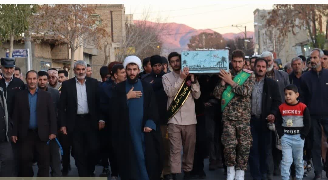 مراسم تشییع شهید گمنام در شهرستان خنداب