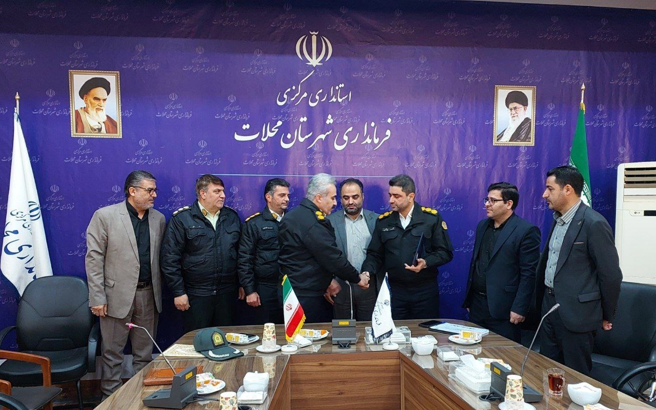 آیین تکریم و معارفه رئیس پلیس راهور شهرستان محلات برگزار شد.