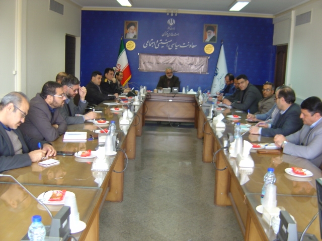 جلسه مشترک کمیسیون حفاظت از اماکن و تاسیسات طبقه بندی شده مشترک با کمیته امنیت و دفاع پدافند غیر عامل استان ساعت 30 /10 صبح روز دوشنبه مورخ 19/ 9 / 1403 به ریاست آقای مبیّن مدیر کل امنیتی و انتظامی برگزار گردید.