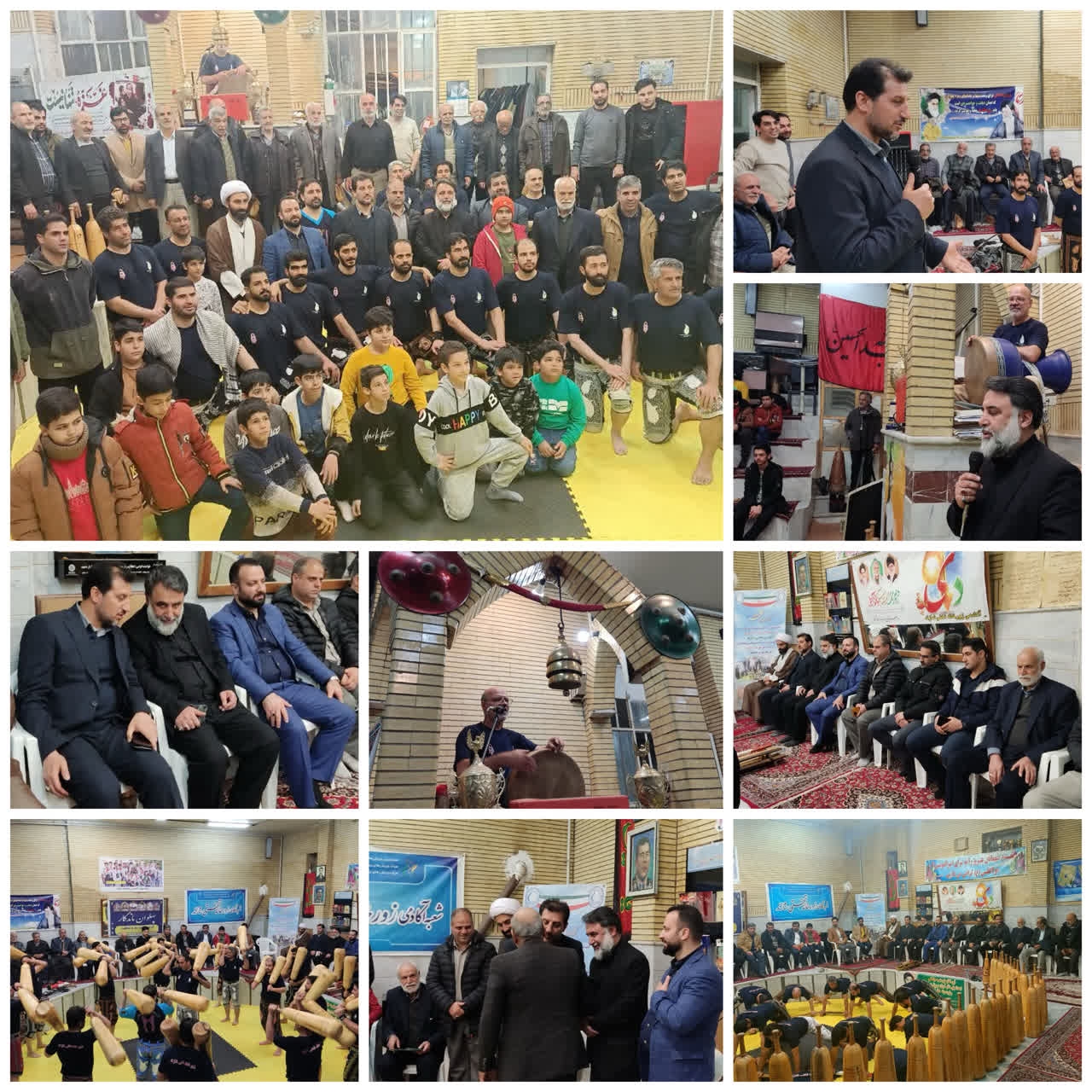 مراسم گرامیداشت یاد و خاطره شهدای جبهه مقاومت و سردار حاج قاسم سلیمانی در زورخانه تختی شازند برگزار شد