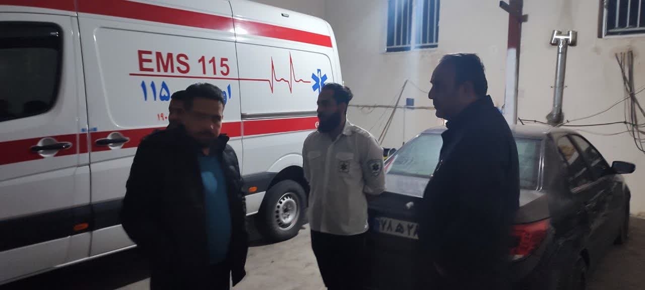 بازدید شبانه فرماندار از پایگاه اورژانس روستای دوزج