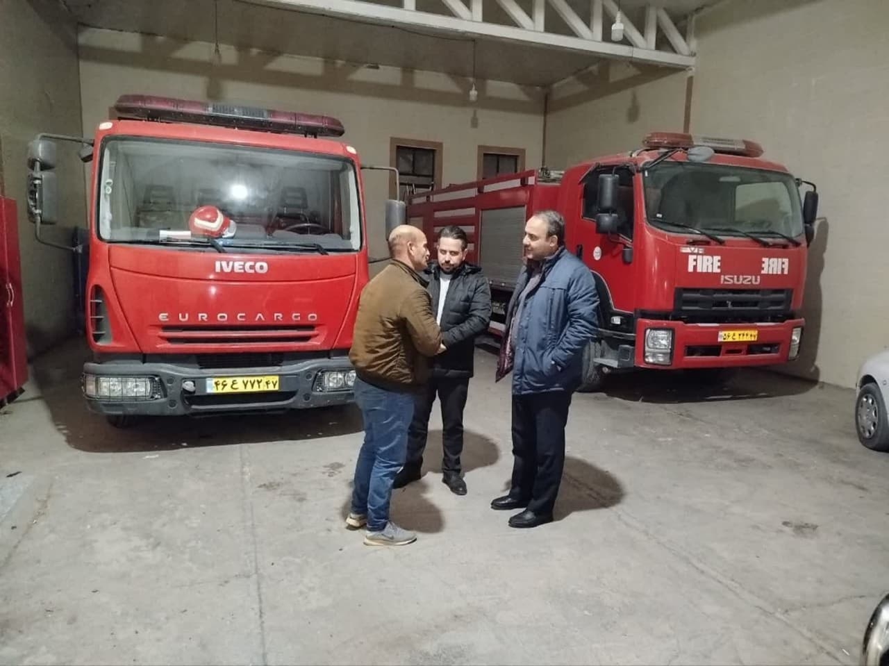بازدید فرماندار از ایستگاه آتش نشانی شهرداری خشکرود